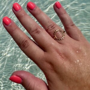 Bague soleil en acier inoxydable