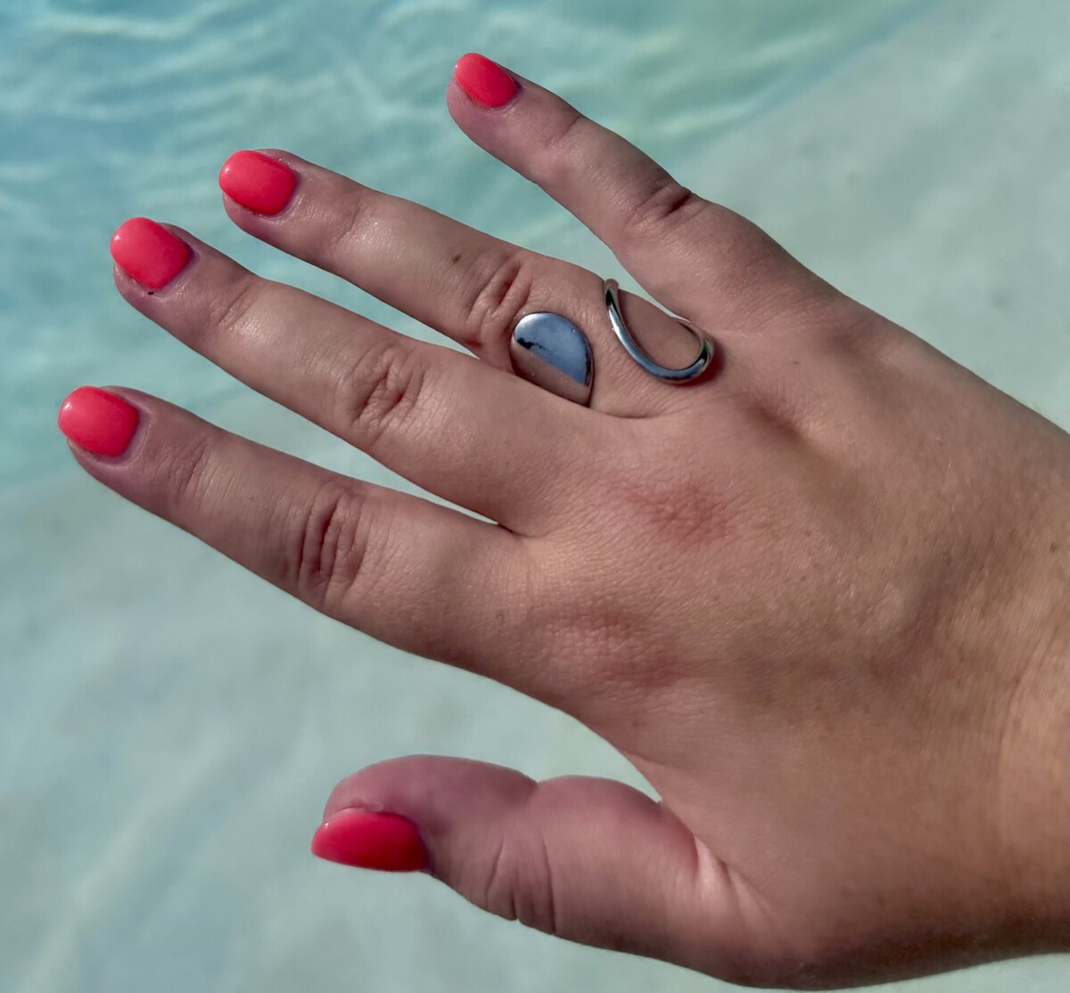 Bague large en acier inoxydable – Image 2