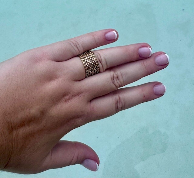 Bague large ajourée en acier inoxydable – Image 4