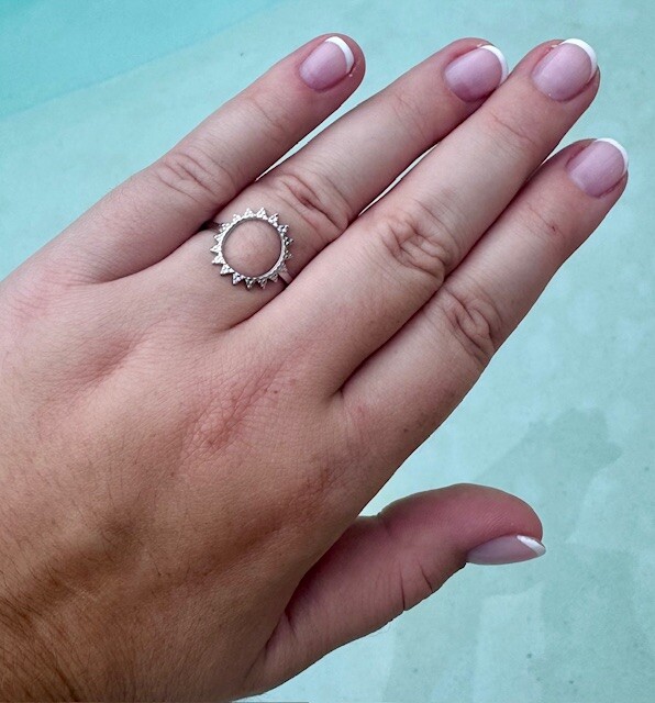 Bague soleil en acier inoxydable – Image 5