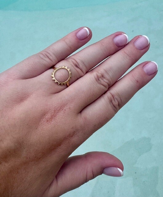 Bague soleil en acier inoxydable – Image 3
