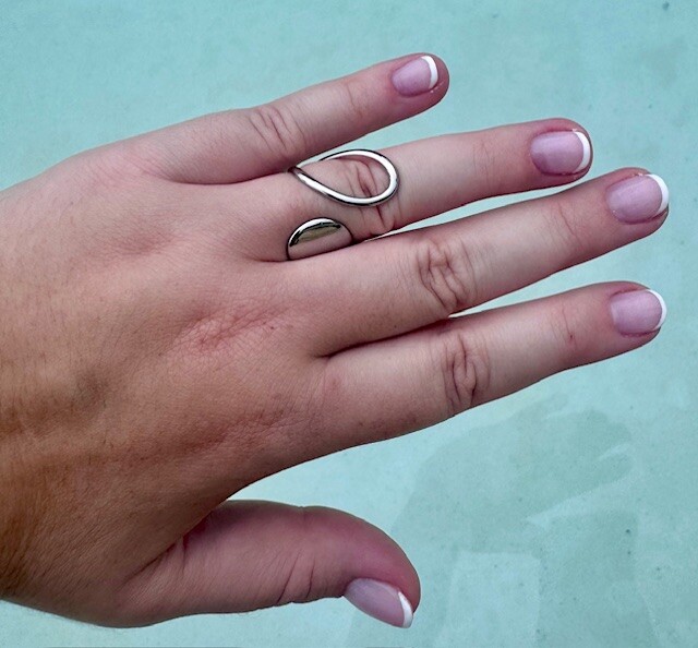 Bague large en acier inoxydable – Image 4