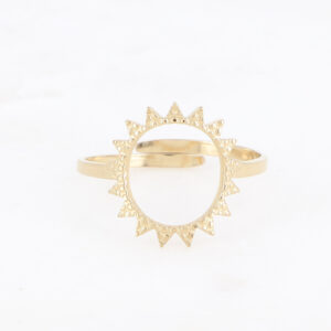 Bague soleil en acier inoxydable