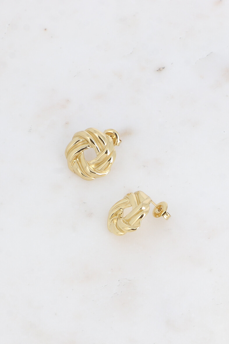 Boucles d'oreilles cercle tressé – Image 3