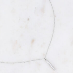 Collier barre zirconium