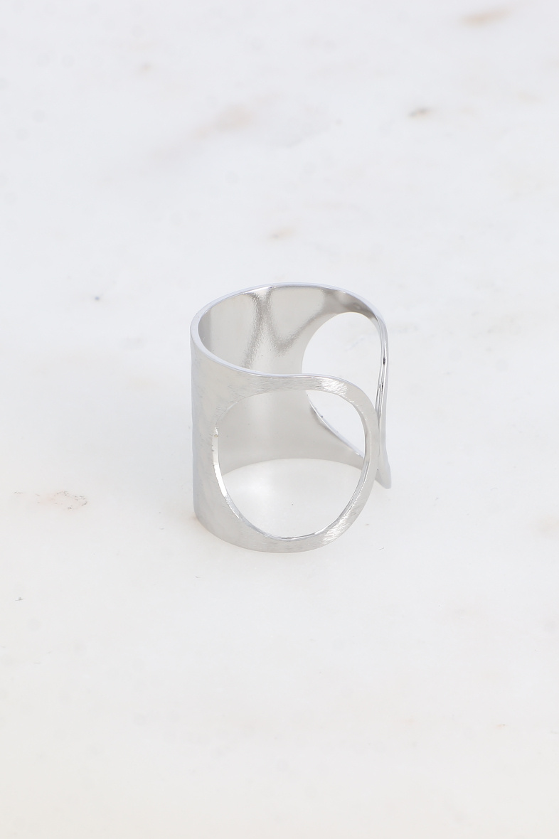 Bague large effet brossé – Image 4