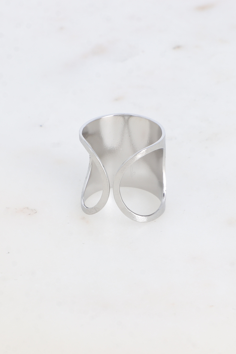 Bague large effet brossé – Image 5
