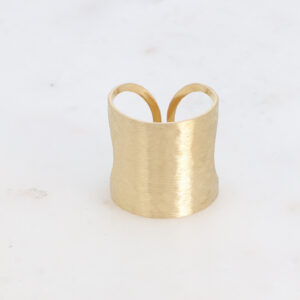 Bague large effet brossé