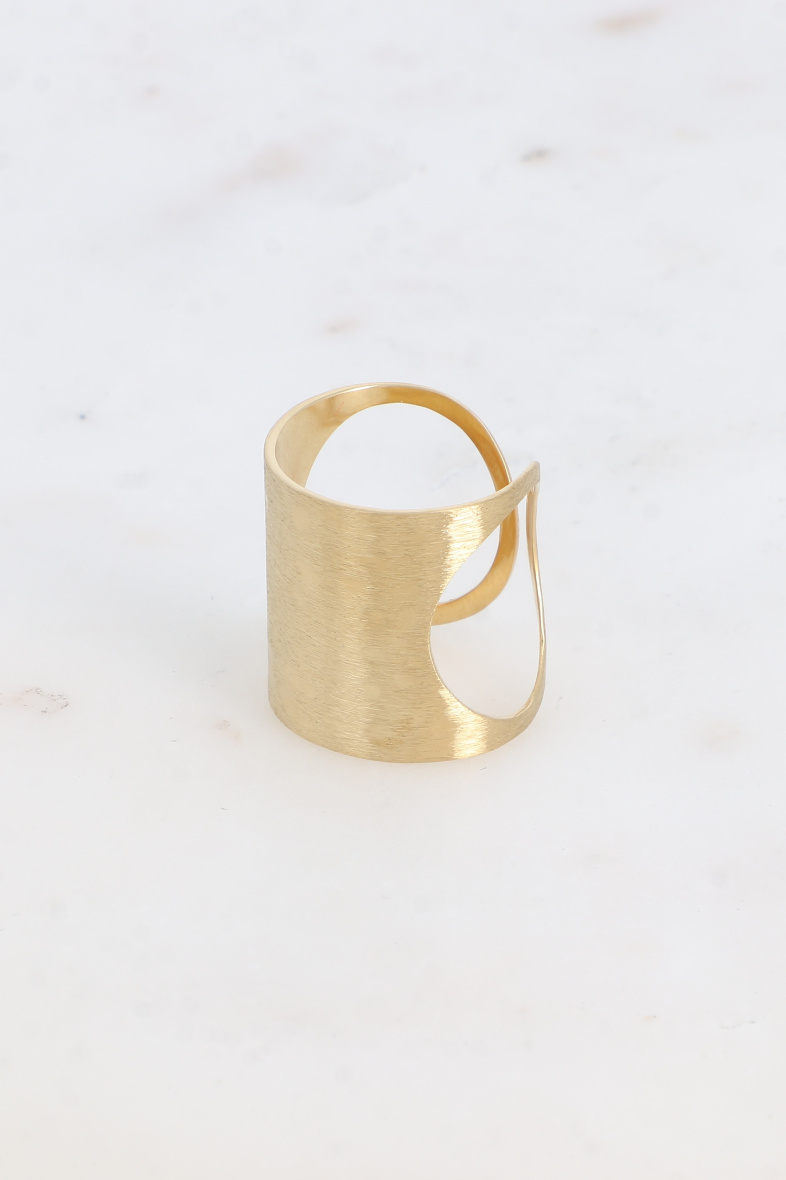 Bague large effet brossé – Image 3