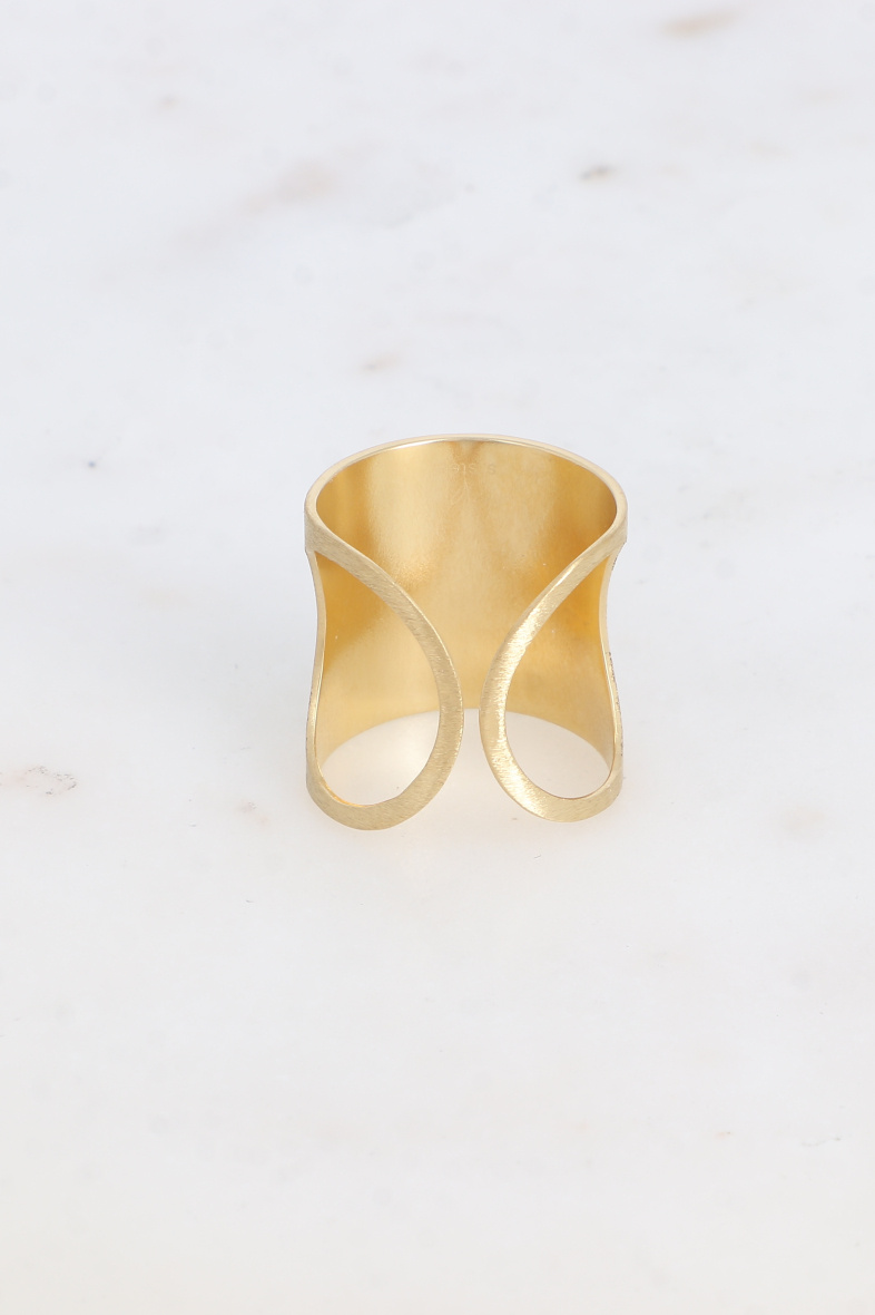 Bague large effet brossé – Image 2